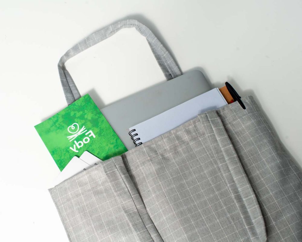 Shooper Bag fantasia Grigio - Fody Fabrics