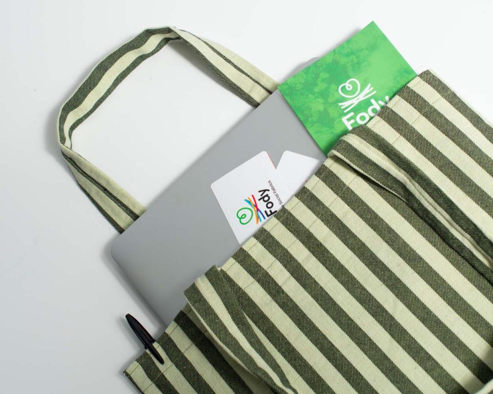 Shooper Bag fantasia Verde - Fody Fabrics